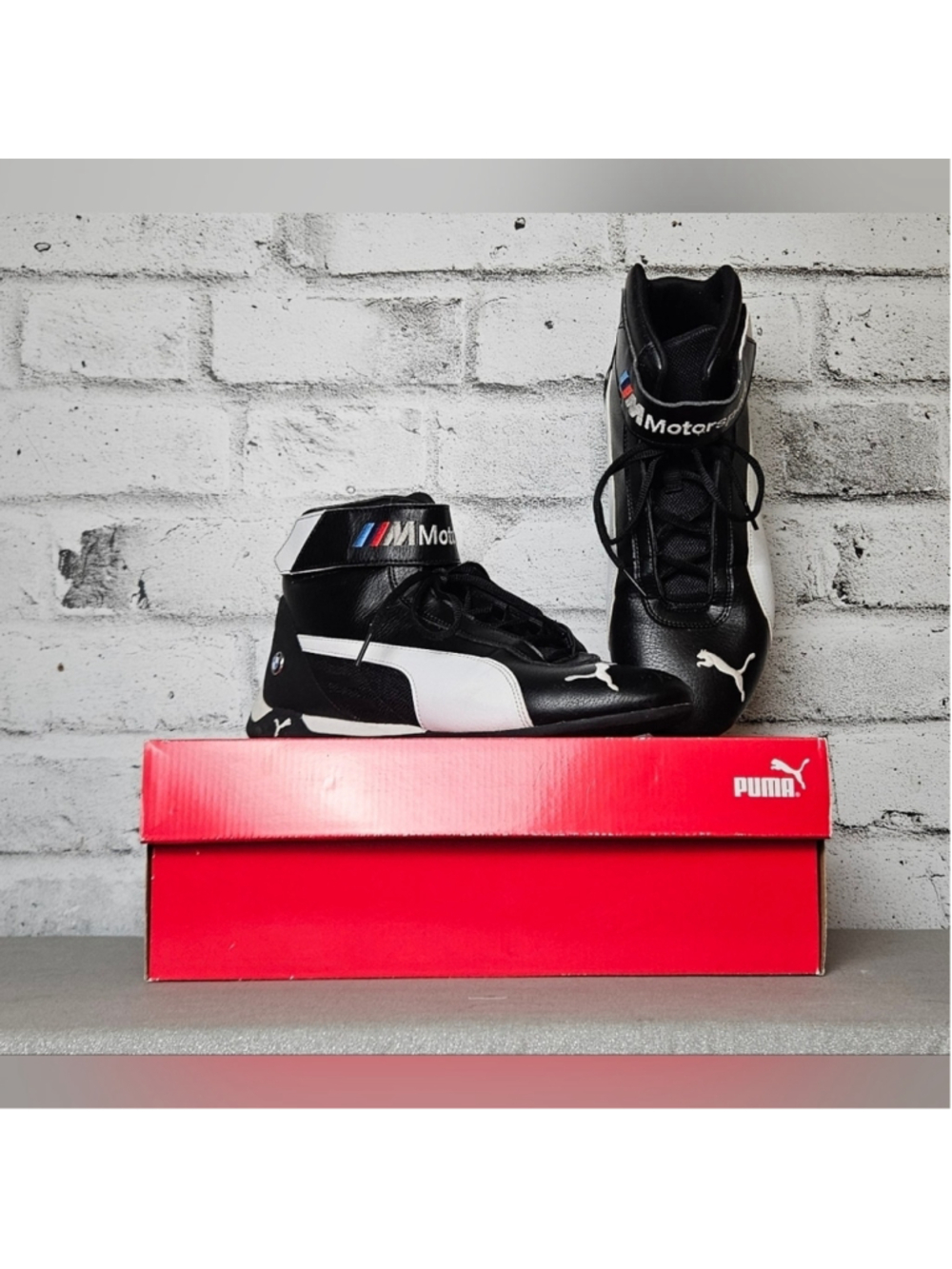Puma BMW Motorsport Future Cat Mid Racing Shoes Mens 10.5 Black